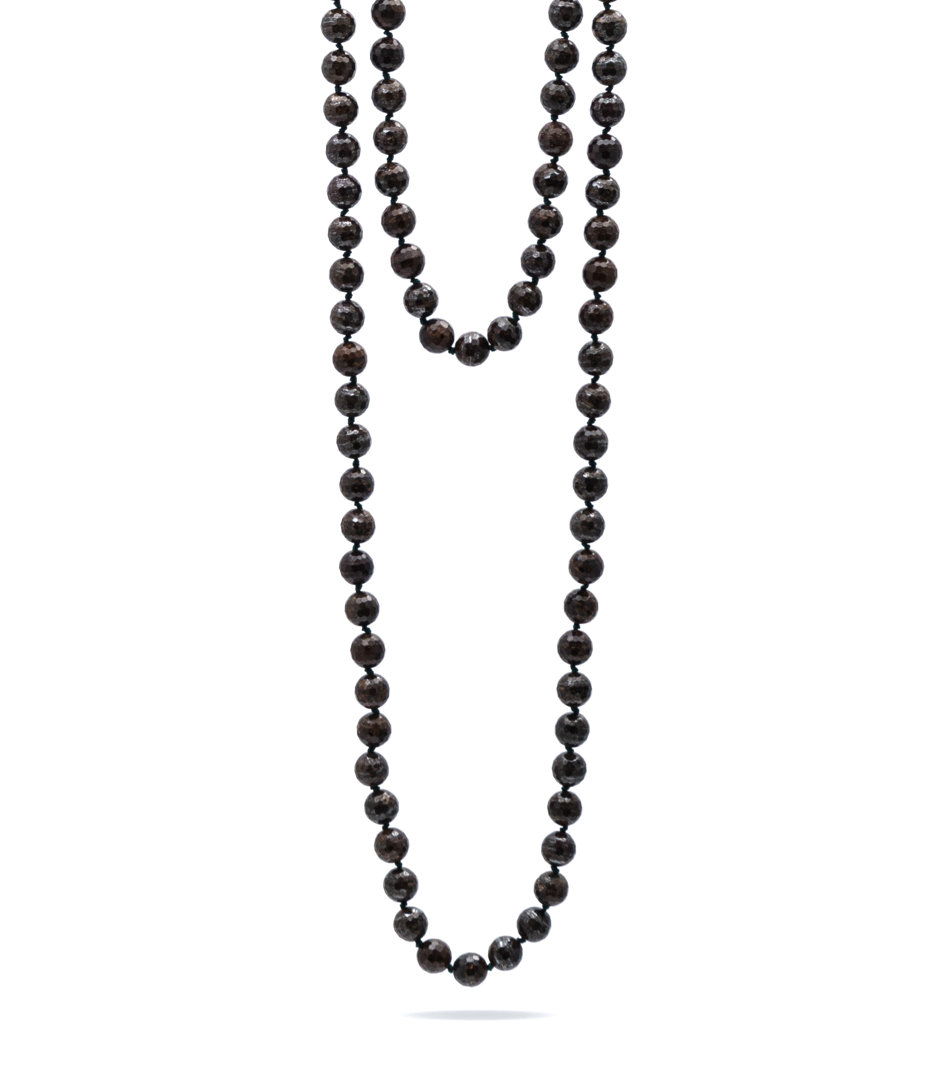 Silver Rose Brown Bronzite Necklace main picture